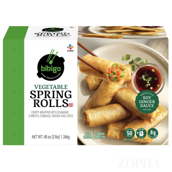 Bibigo Vegetable Spring Rolls with Soy Ginger Sauce 48 OZ