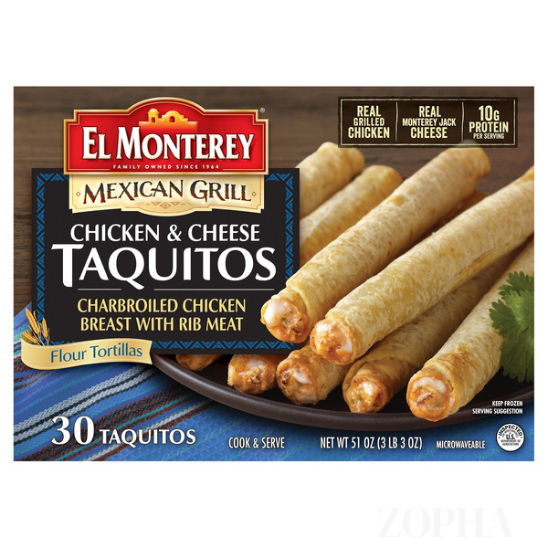 El Monterey Mexican Grill Taquitos  Chicken & Cheese - 30 CT