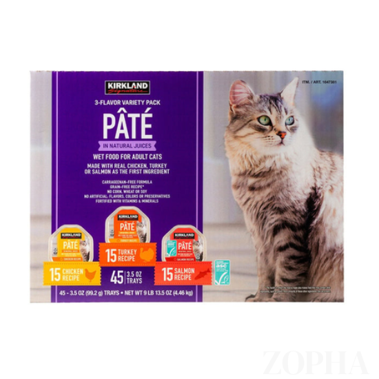 Kirkland Signature Pate Cat Food Variety Pack 3.5 OZ - 45 CT