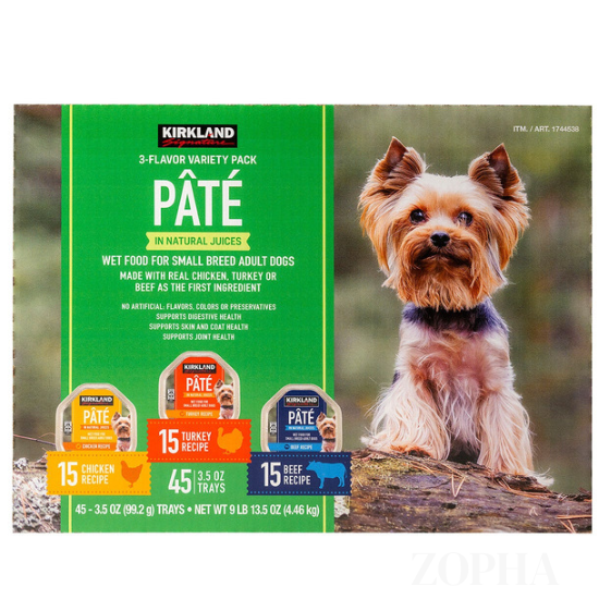 Kirkland Signature Pate Wet Dog Food Variety Pack 3.5 OZ - 45 CT