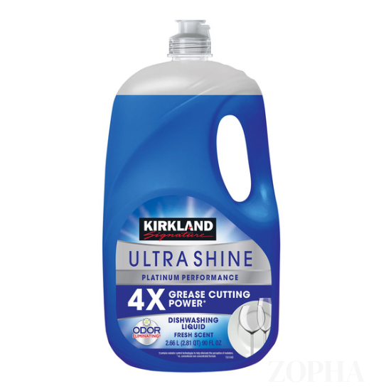 Kirkland Signature Ultra Shine Liquid Dish Soap Fresh 90 fl. OZ