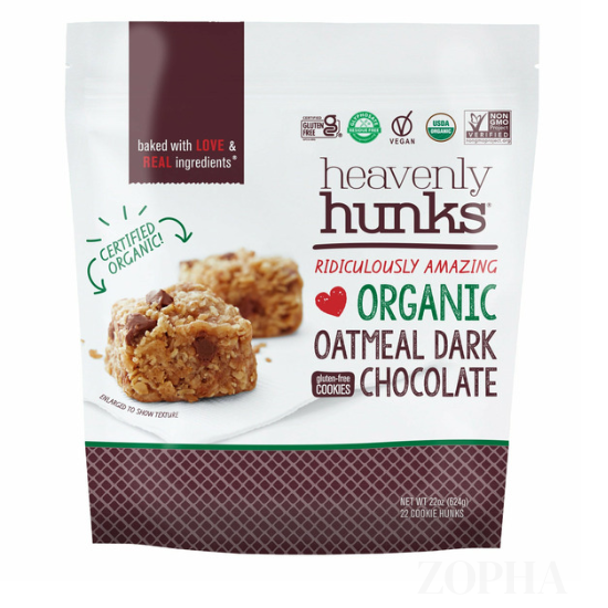 Heavenly Hunks Organic Oatmeal Dark Chocolate Cookies 22 OZ