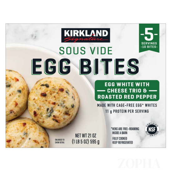 Kirkland Signature Egg White with Cheese Trio and Peppers Egg Bites - 10 CT