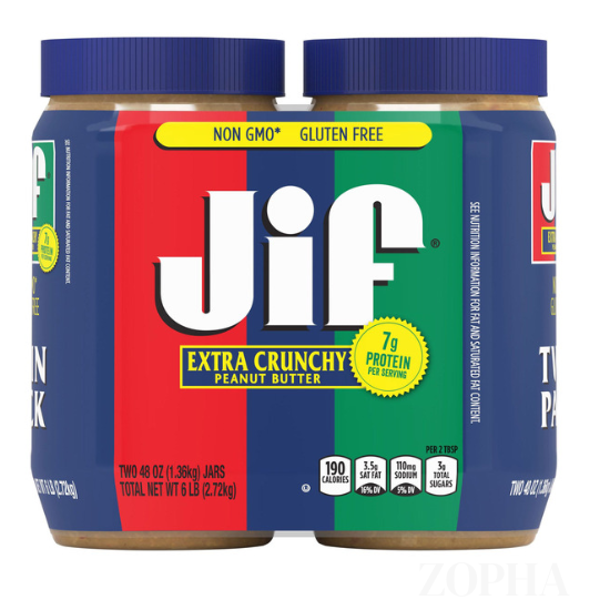 Jif Peanut Butter Extra Crunchy 48 OZ - 2 CT