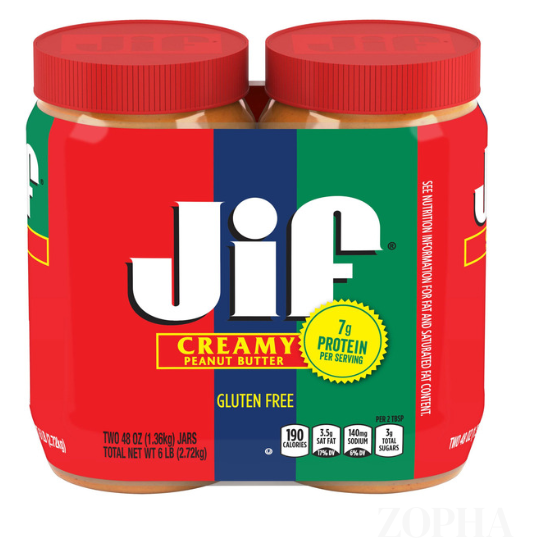 Jif Creamy Peanut Butter 48 OZ - 2 CT