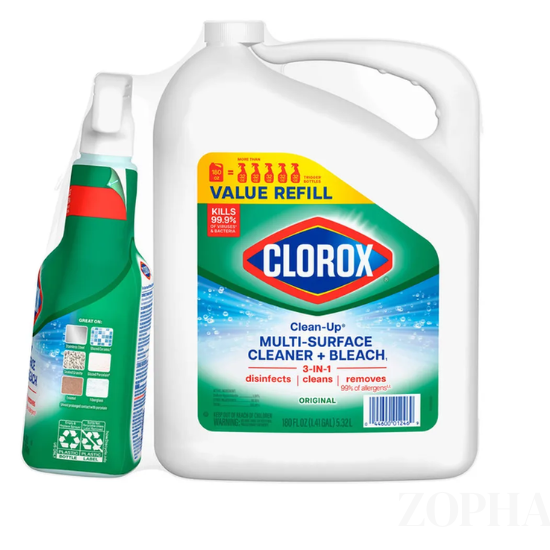 Clorox Clean-Up All Purpose Cleaner with Bleach Original 32 fl OZ Spray & 180 fl OZ Refill