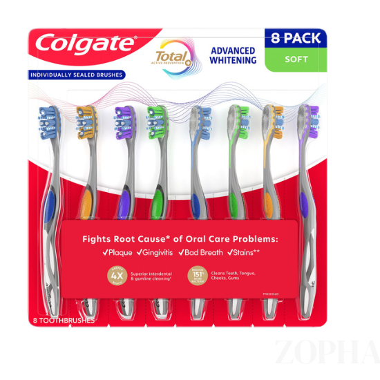 Colgate Total Advanced Whitening Toothbrush - 8 CT