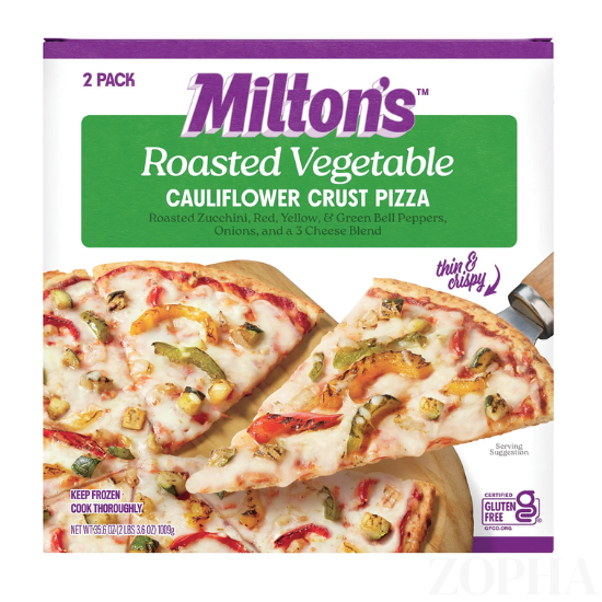 Milton's Cauliflower Crust Pizza Roasted Vegetable 17.8 OZ - 2 CT