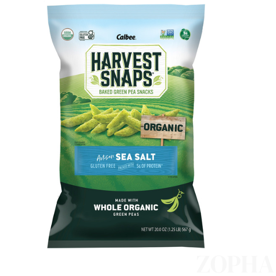 Calbee Harvest Snaps Organic Green Pea Snack Crisps, 20 OZ