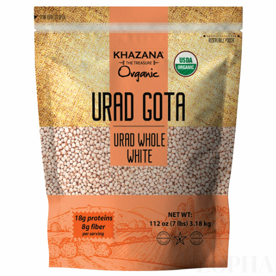 Khazana Organic Urad Gota Whole White - 7 LB