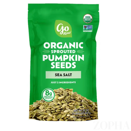Go Raw Organic Sprouted Pumpkin Seeds with Sea Salt 22 OZ