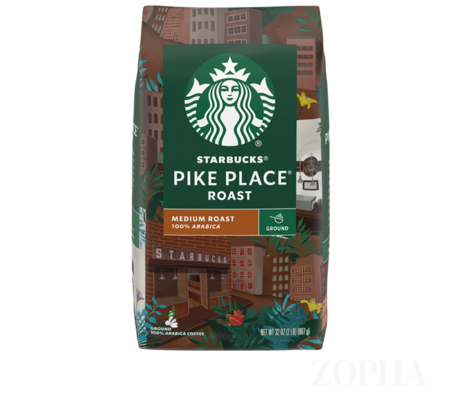 Starbucks Pike Place Roast Coffee Medum Roast Ground - 32 OZ