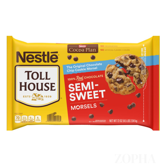 Nestle Toll House Semi-Sweet Chocolate Chip Morsels - 72 OZ