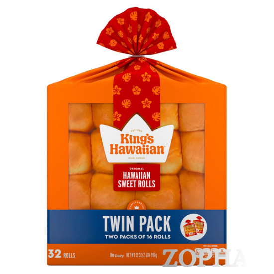 King's Hawaiian Hawaiian Sweet Rolls 16-count 2-pack