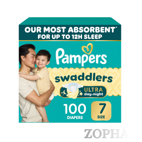 Pampers Swaddlers Ultra Diapers Size 7-100-count