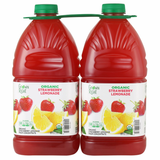 Grown Right Organic Strawberry Lemonade 96 fl OZ 2-count