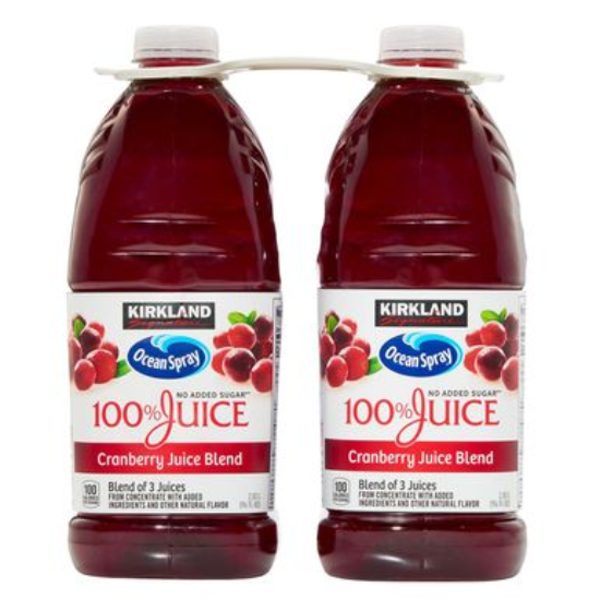 Kirkland Signature Ocean Spray Cranberry Premium 100% Juice 96 fl OZ 2-Count