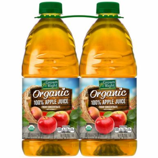 Grown Right Organic Apple Juice 96 fl OZ 2 count