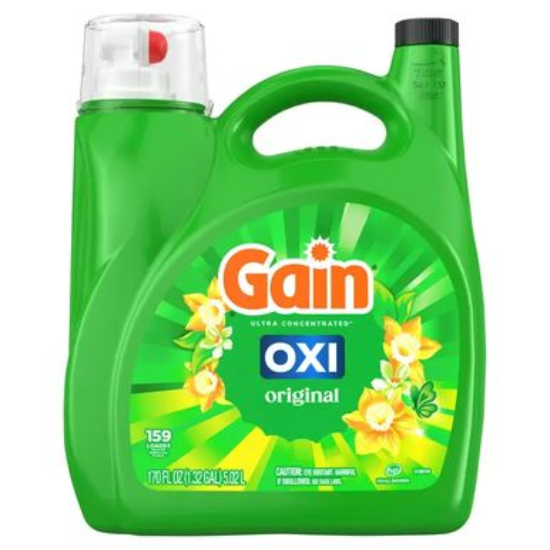 Gain +Oxi Liquid Laundry Detergent Original 159 Loads 170 fl OZ