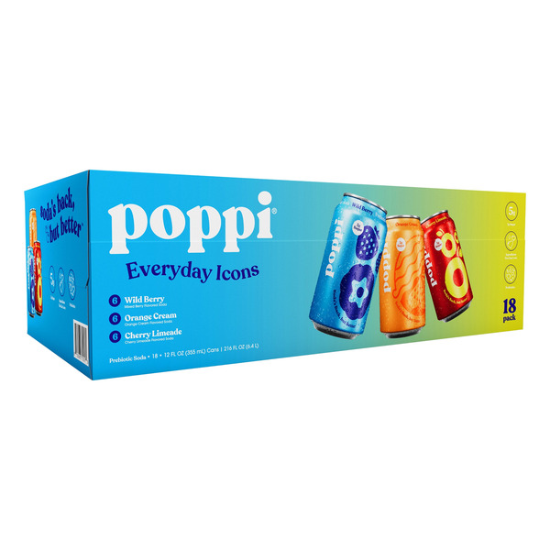 Poppi Soda Everyday Icons Variety Pack 12 fl OZ 18-count