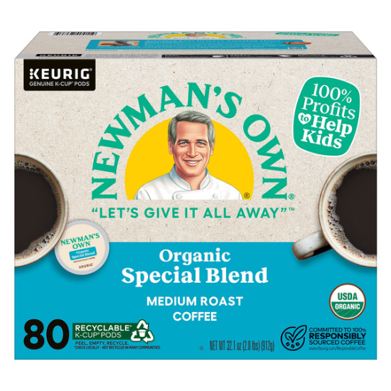Newman's Own Organics Coffee Special Blend K-Cup Pod 80-count