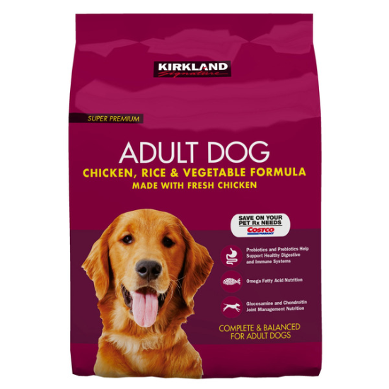Kirkland Signature Adult Formula Chicken Rice and Vegetable Dog Food-40 lbs