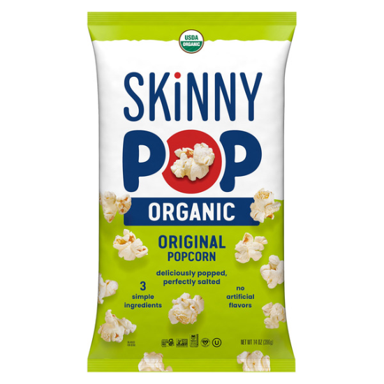 Skinny Pop Organic Popcorn, 14 OZ