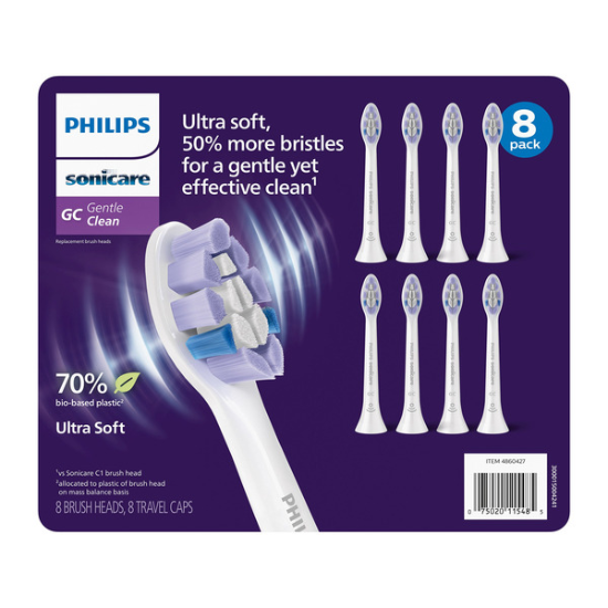 Sonicare Gentle Clean Ultra Soft Bristle 8-count