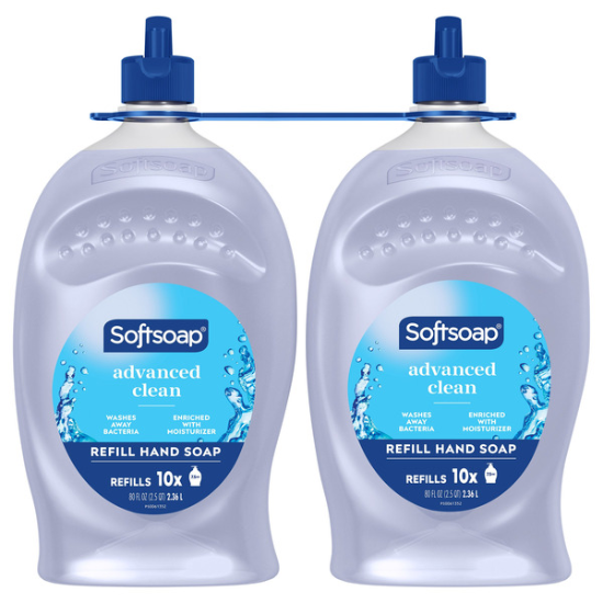 Softsoap Advanced Clean Liquid Hand Soap Refill 80 OZ 2-pack