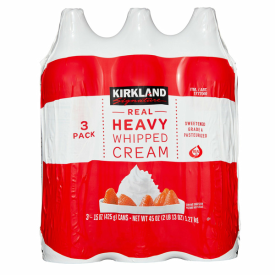 Kirkland Signature Heavy Whipped Cream 15 OZ 3-count