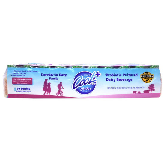 Epoca Cool Plus Probiotic Cultured Dairy Beverage Plain 2.1 fl OZ 50-count
