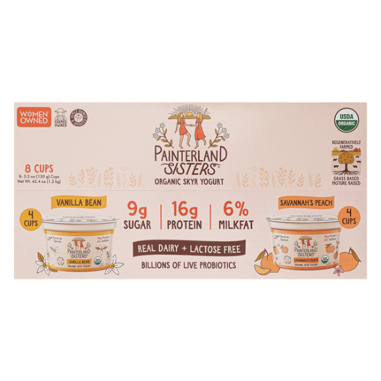 Painterland Sisters Organic Skyr Yogurt Variety Pack, 5.3 OZ, 8-count