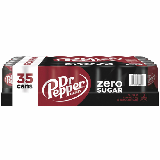 Dr Pepper Zero Sugar, 12 fl OZ, 35-count