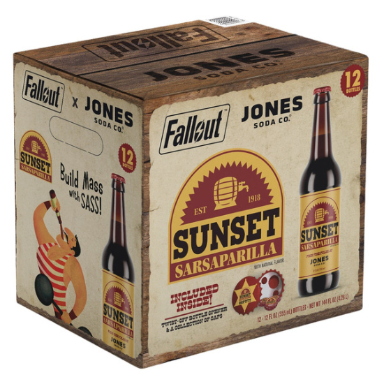 Jones Soda Co. Sunset Sarsaparilla, 12 fl OZ, 12-count
