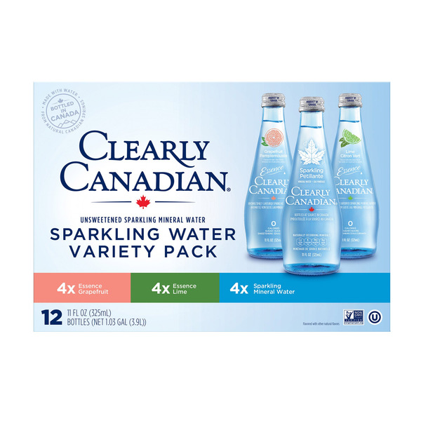Clearly Canadian Sparkling Water Variety Pack, 11 fl OZ, 12-count