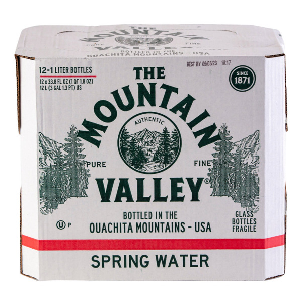The Mountain Valley Spring Water, 1 L, 12-count