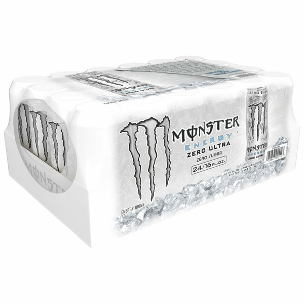 Monster Energy Drink, Zero Ultra, 16 fl OZ, 24-count