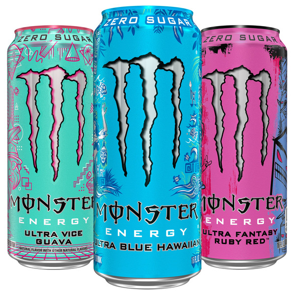 Monster Energy Drink, Zero Sugar, Variety Pack, 16 fl OZ, 24-count