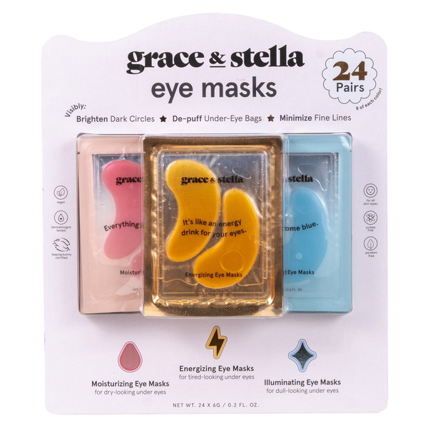 Grace & Stella Under Eye Masks, Under Eye Patches Combo Pack, 24-count