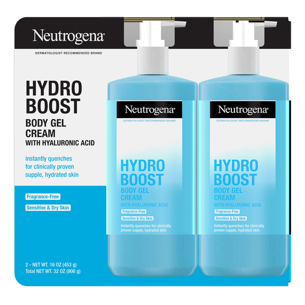 Neutrogena Hydro Boost Body Gel Cream, 16 fl OZ, 2-pack