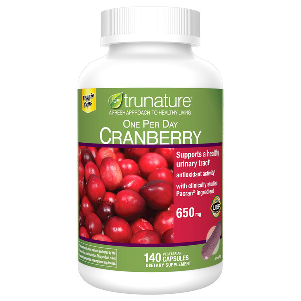 trunature Cranberry 650 mg, 140 Vegetarian Capsules