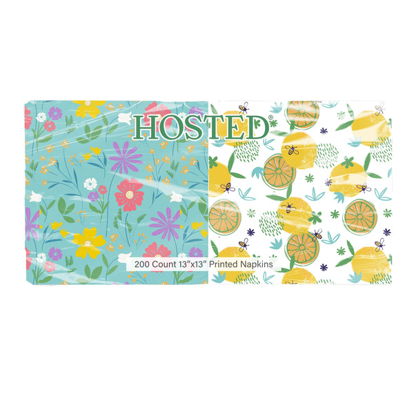 Hosted 13x13 Printed Napkins, 200-count