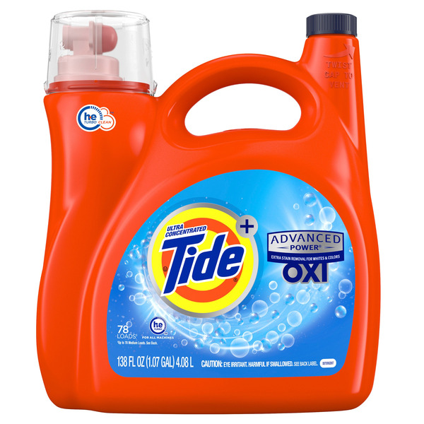 Tide Plus Advanced Power with Oxi Liquid Laundry Detergent Original 78 Loads 138 fl OZ