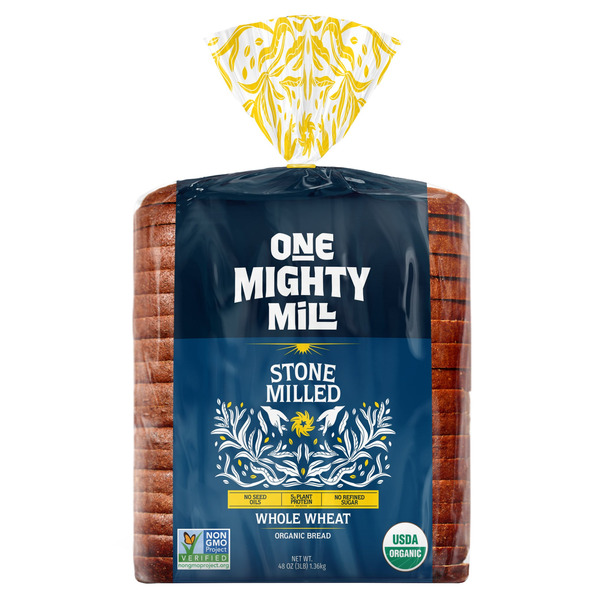 One Mighty Mill Organic Whole Wheat Bread Loaves, 24 OZ, 2-count