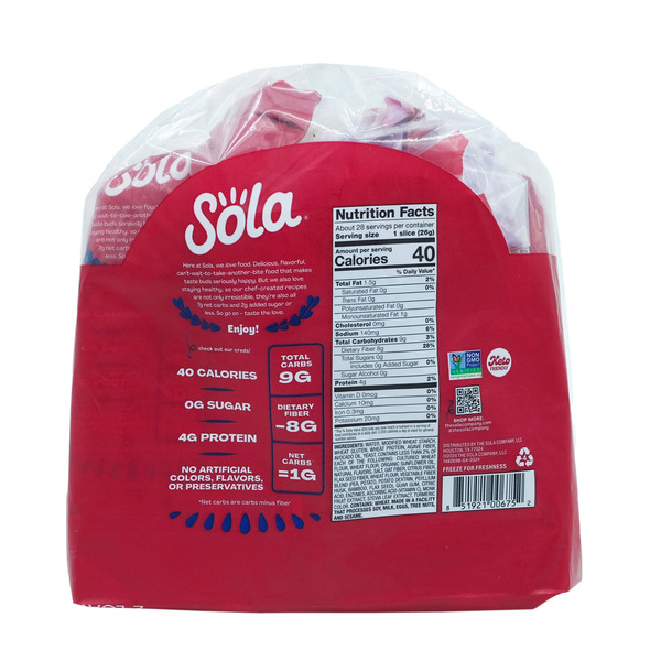 Sola Sweet and Buttery Keto Friendly Bread, 14 OZ, 2-count