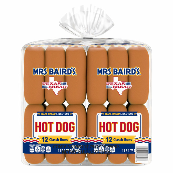 Mrs. Baird's Hot Dog Buns, 24-count