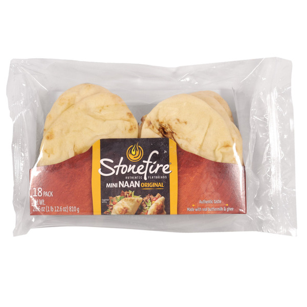 Stonefire Mini Naan Bread, Original, 18-count