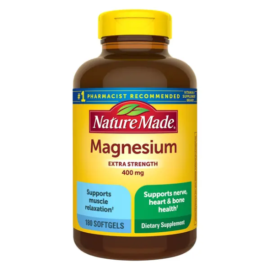 Nature Made Extra Strength Magnesium 400 mg, 180 Softgels