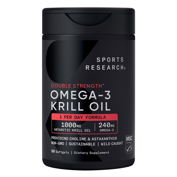 Sports Research Omega-3 Krill Oil Superba2 1000mg, 90CT Softgels