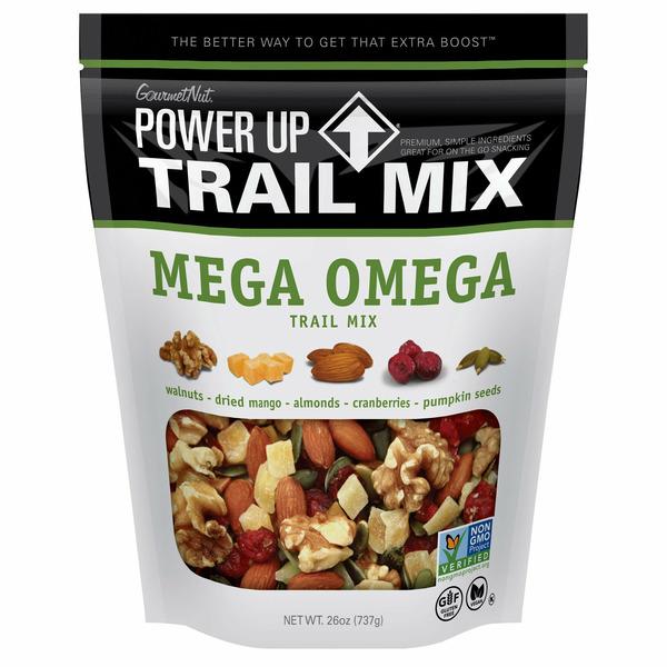 Gourmet Nut Power Up Trail Mix, Mega Omega, 26 OZ